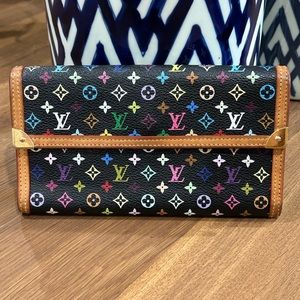Louis Vuitton x Takashi Murakami Multicolor International Wallet